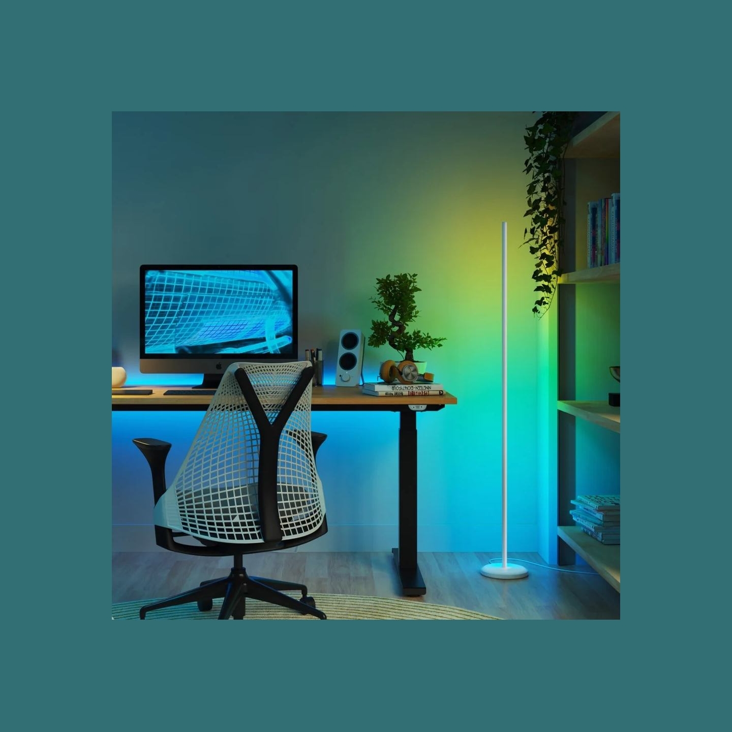 Nanoleaf Floor Lamp Smart Matter WiFi 1700Lm RGBW, White | 22 W | 16M+ colours