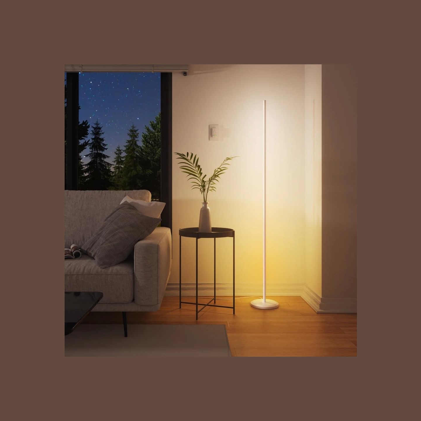 Nanoleaf Floor Lamp Smart Matter WiFi 1700Lm RGBW, White | 22 W | 16M+ colours