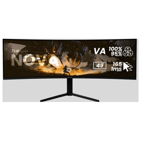 Arozzi Nova | 49 " | VA | 32:9 | 165 Hz | 4 ms | 5120 x 1440 pixels | 350 cd/m² | HDMI ports quantity 2 | Black