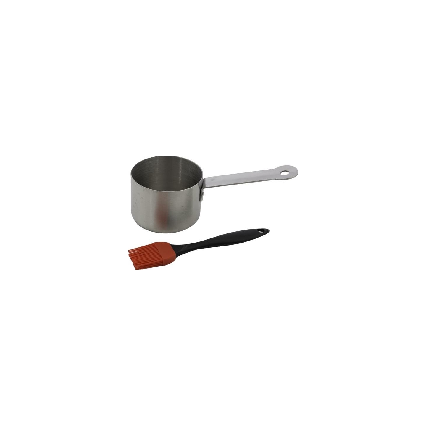 Barbecook | Stainless steel saucepot with brush, 10.5 x 7.5 x 23 cm | BC-ACC-7211