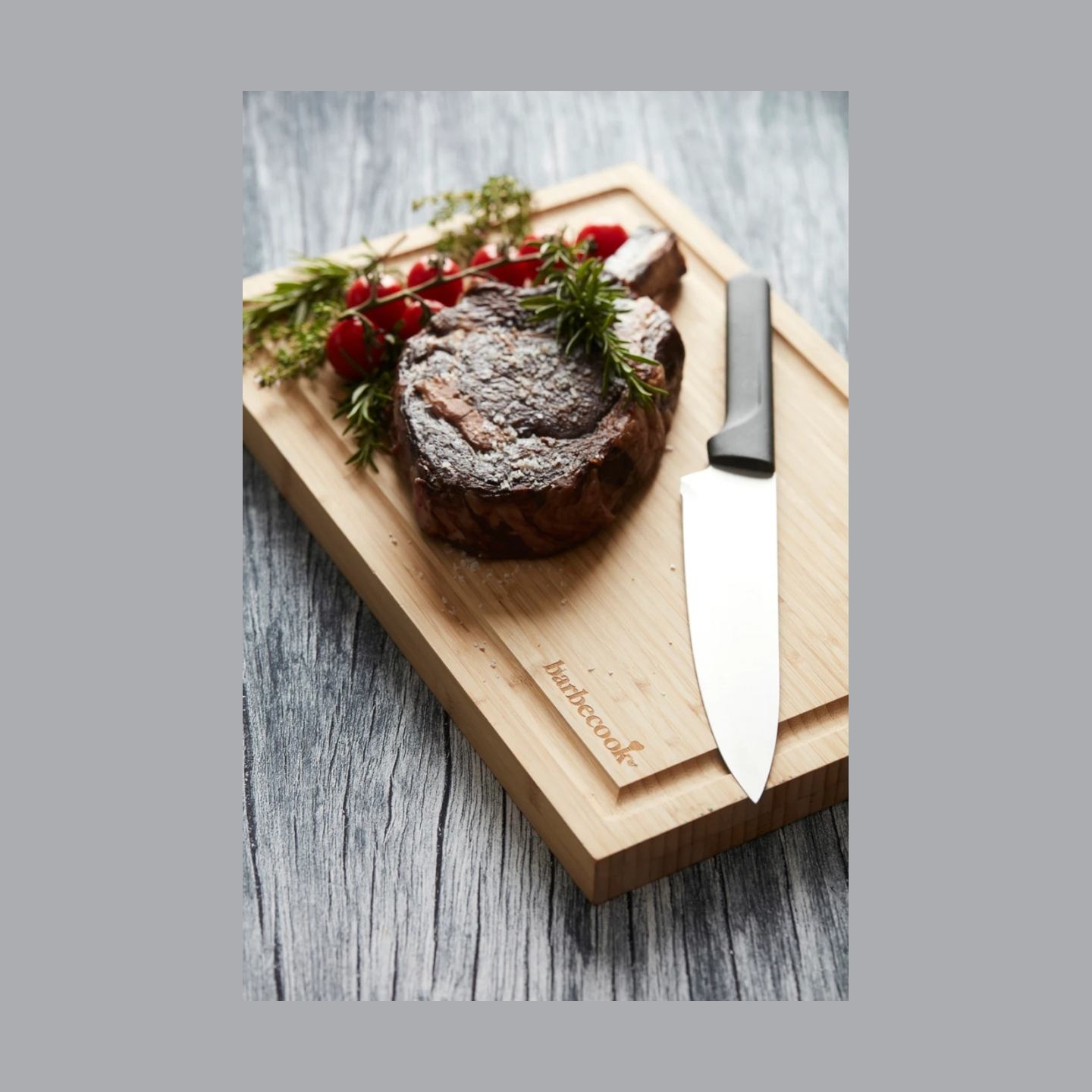 Barbecook | Bamboo cutting board with groove FSC, 40 x 30 x 3 cm (per 3 pcs) | BC-ACC-7306