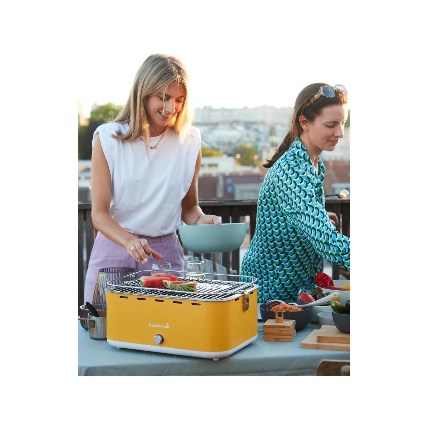 Barbecook Charcoal Table Grill Carlo , 44 x 33 x 21 cm | BC-CHA-1016 | Yellow Sunshine