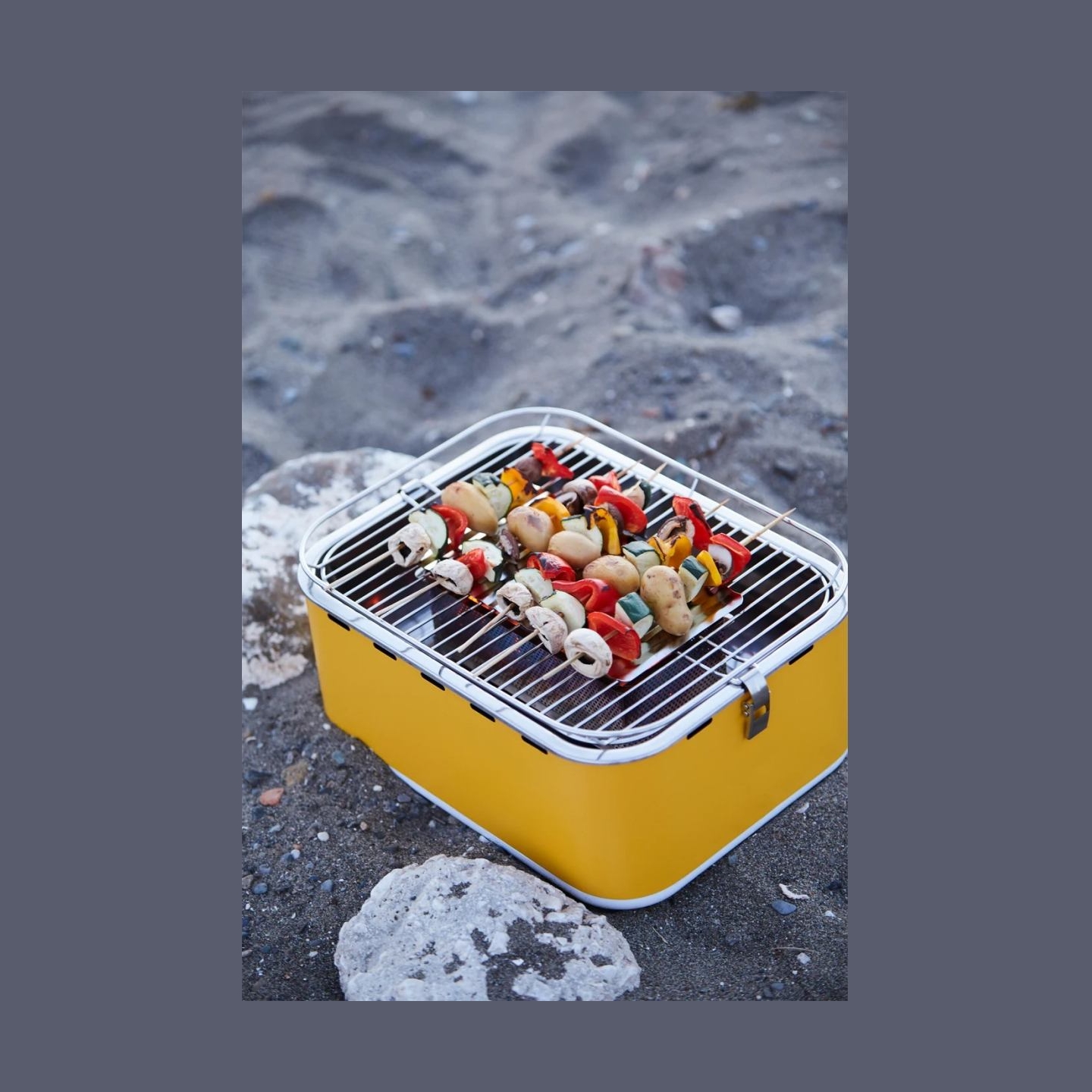 Barbecook Charcoal Table Grill Carlo , 44 x 33 x 21 cm | BC-CHA-1016 | Yellow Sunshine