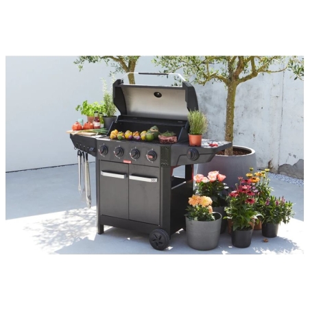 Barbecook Gas Barbecue Luca 412 with Cabinet and Sideburner, 145.4 x 60.3 x 112.3 cm | BC-GAS-3100
