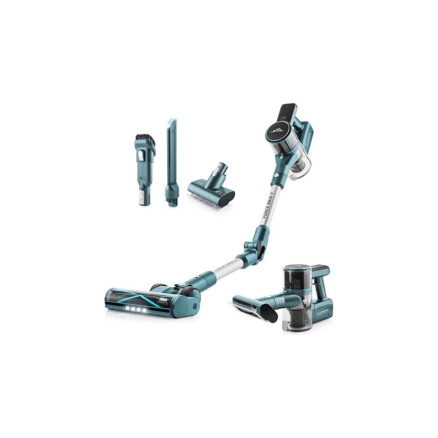 ETA Vacuum Cleaner | ETA423890000 Lunar | Cordless operating | Handstick | 400 W | 28.8 V | Operating time (max) 50 min | Blue/G
