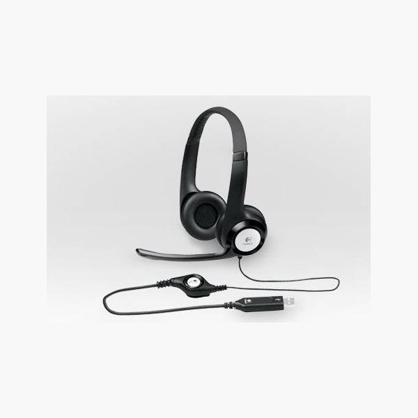 Logitech H390 Corded Headset - BLACK - USB