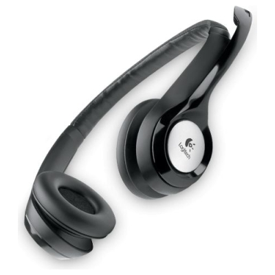 Logitech H390 Corded Headset - BLACK - USB