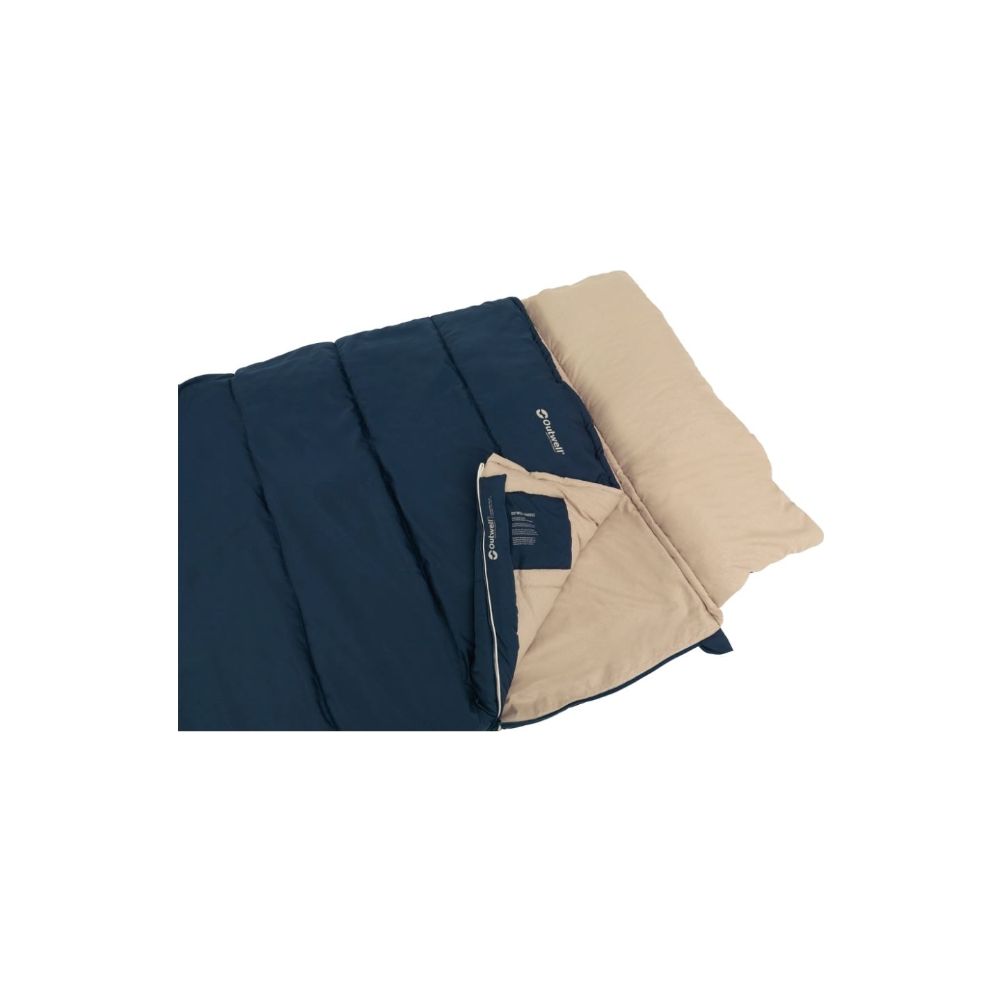 Outwell Contour Lux XL | Sleeping Bag | 220 x 105 cm | 2-way L-shape open-end with auto lock