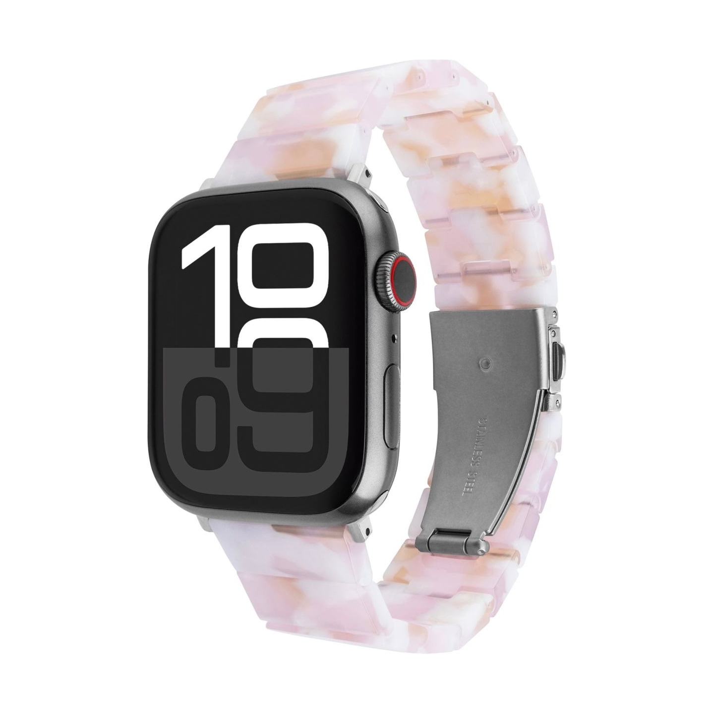 Fixed | Resin Strap for Apple Watch 38/40/41mm | Candy Pink | Epoxy Resin