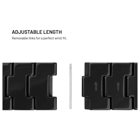 Fixed | Resin Strap for Apple Watch 44/45/46/49mm | Carbon Black | Epoxy resin