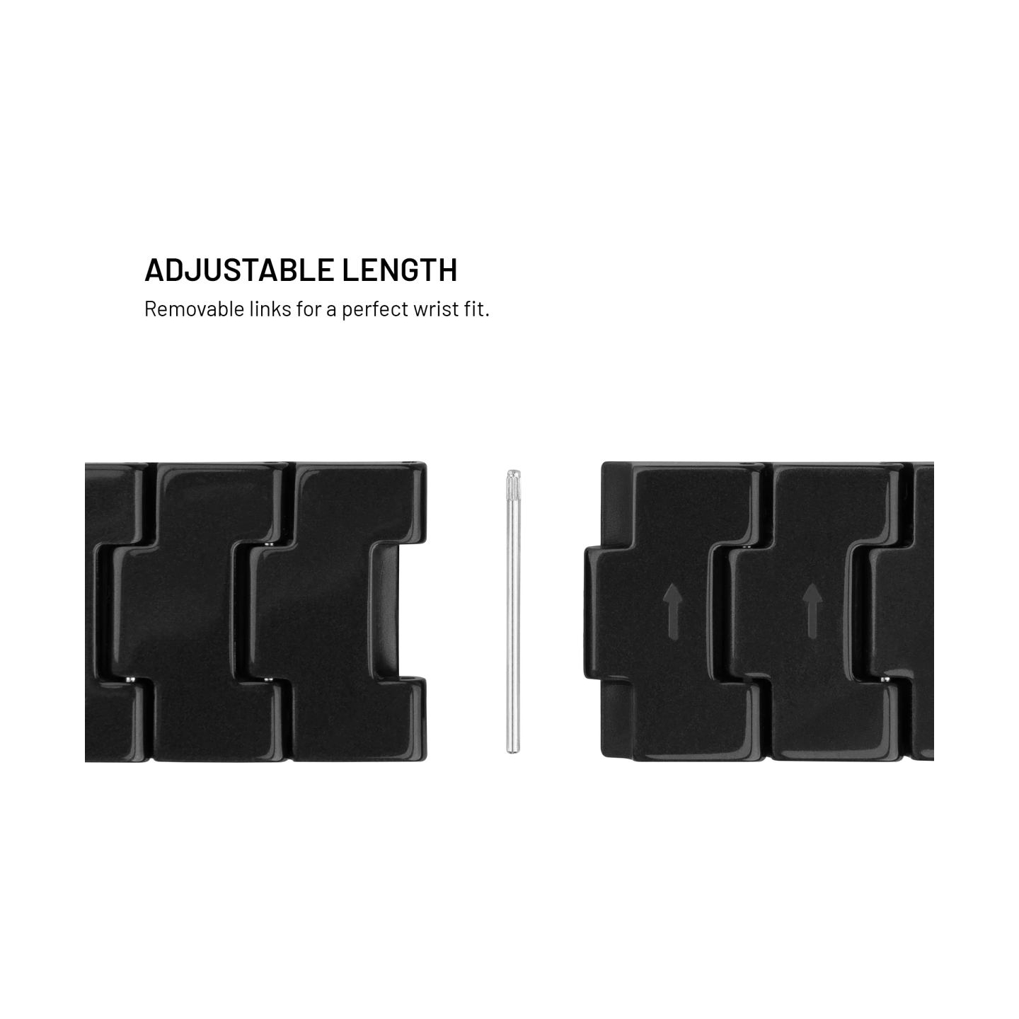 Fixed | Resin Strap for Apple Watch 44/45/46/49mm | Carbon Black | Epoxy resin