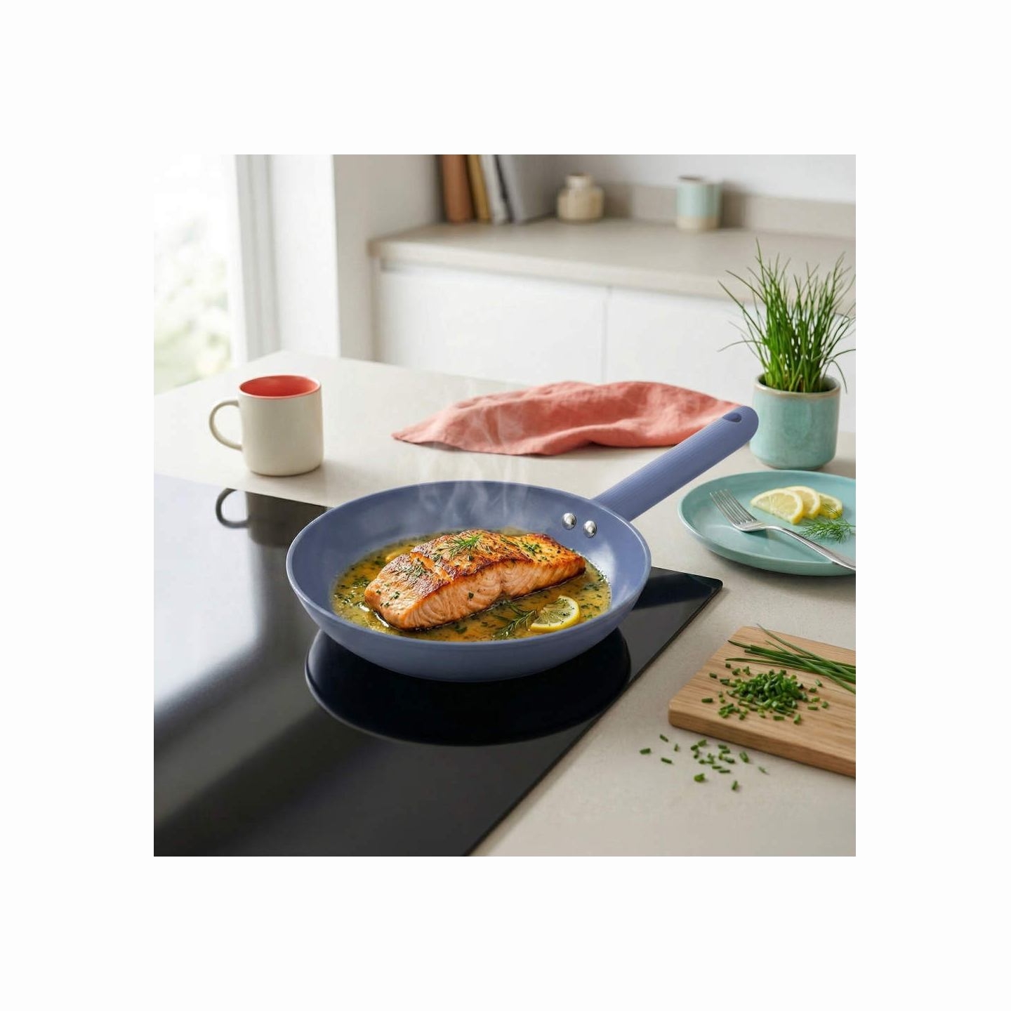 Progress BW14505B Mellow 24cm Fry Pan, Blue