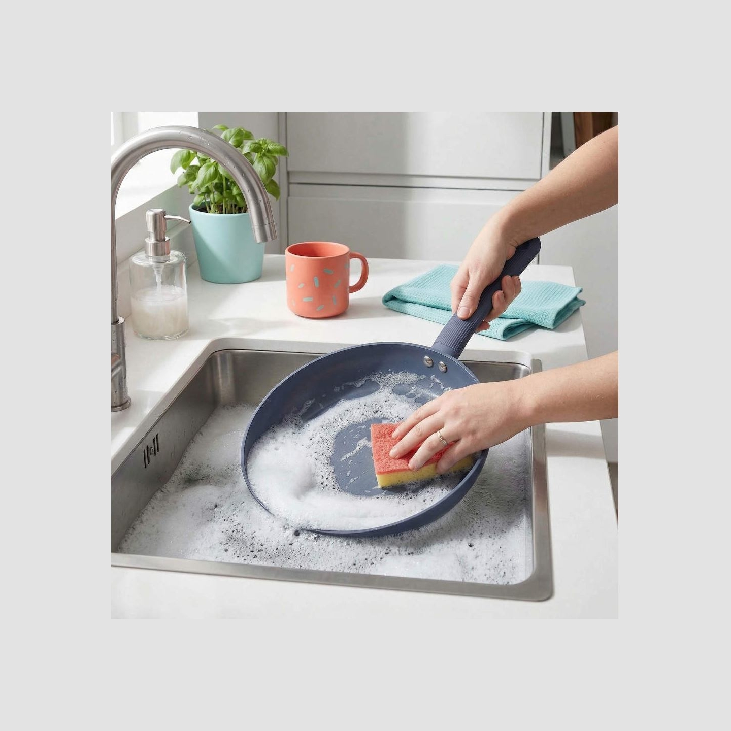 Progress BW14505B Mellow 24cm Fry Pan, Blue