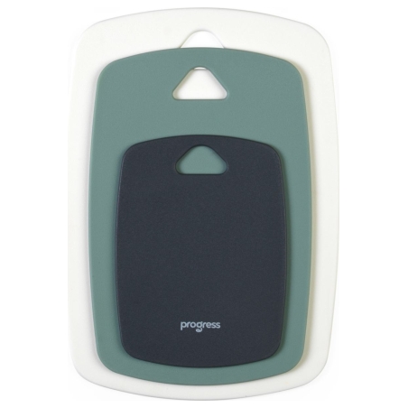 Progress BW13976G Neutrals 3 Piece Double-Sided Chopping Board Set