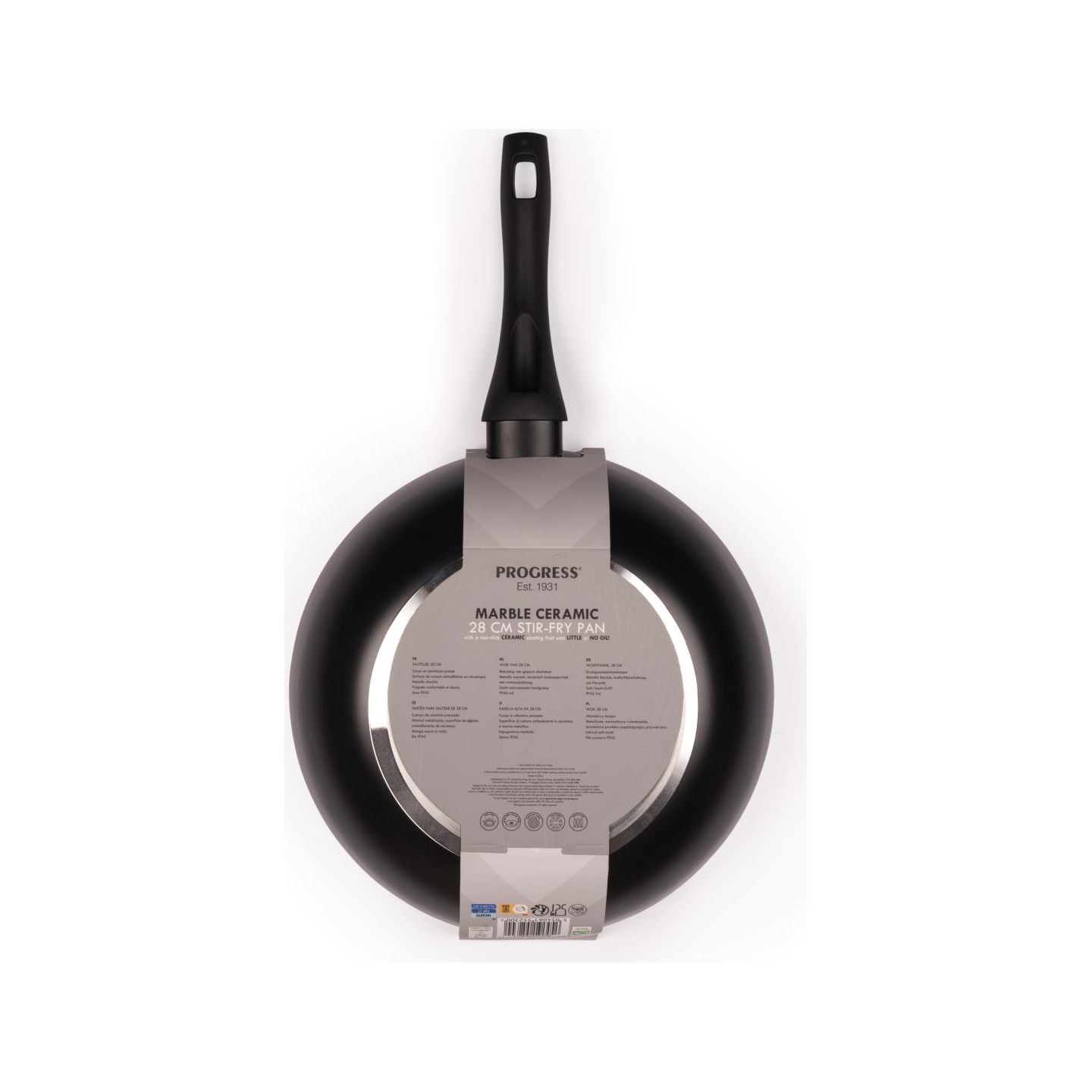 Progress BW12915EU7 Marble Ceramic 28cm Stir-Fry Pan