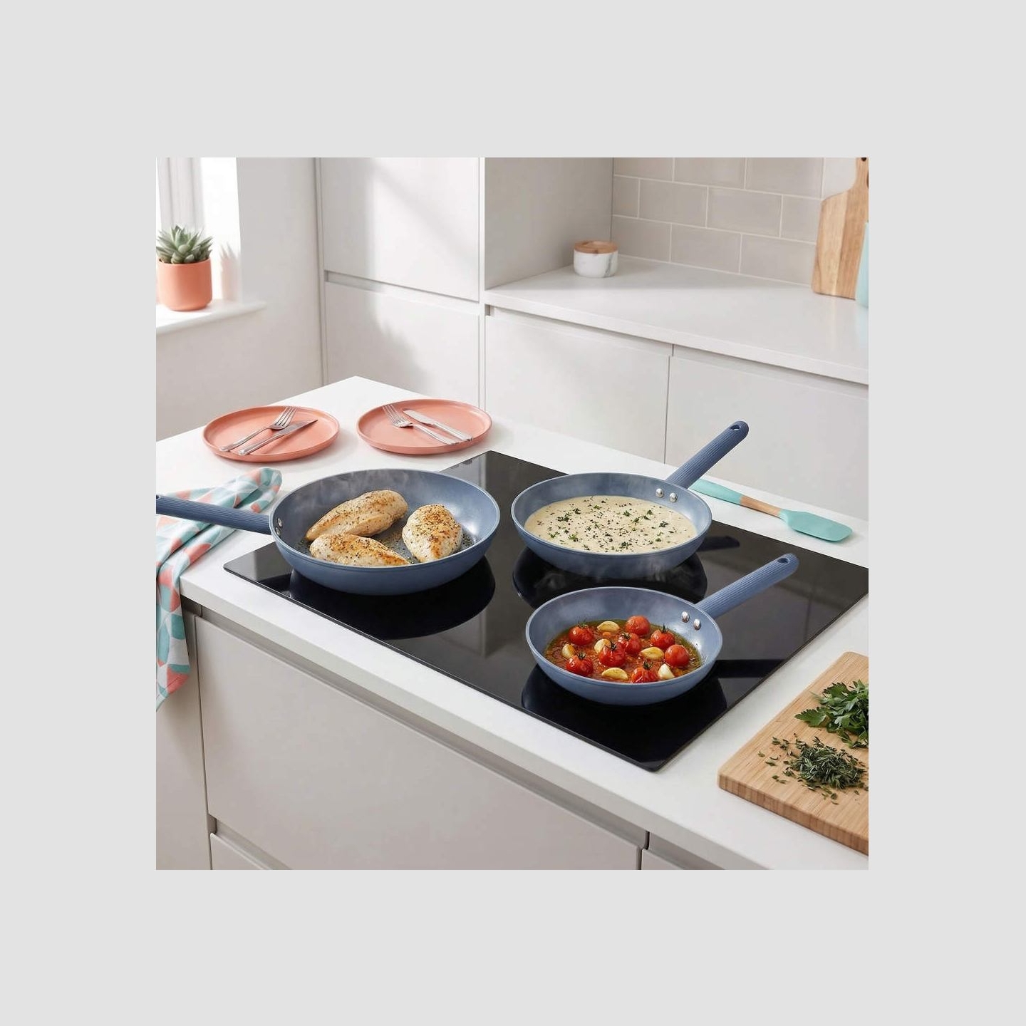 Progress BW14504B Mellow 20cm Fry Pan, Blue
