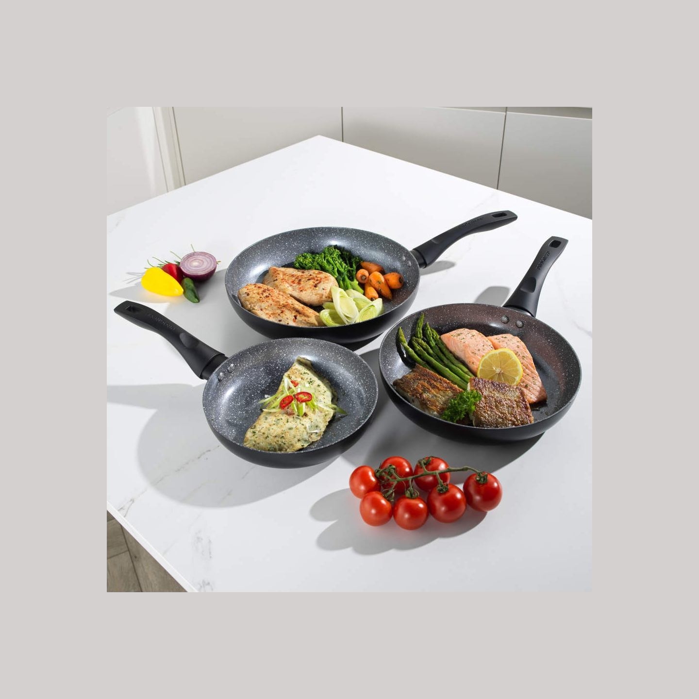 Progress BW12901EU7 Marble Ceramic 20cm Stir-Fry Pan