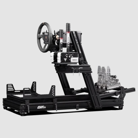Next Level Racing | Aluminum; Carbon Steel | Racing Simulator Cockpit | GTElite Wheel Plate Edition | Black