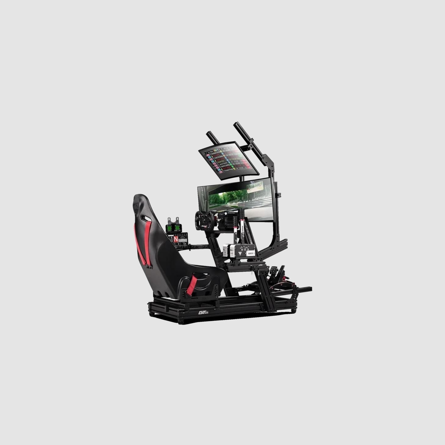 Next Level Racing | Aluminum; Carbon Steel | Racing Simulator Cockpit | GTElite Wheel Plate Edition | Black