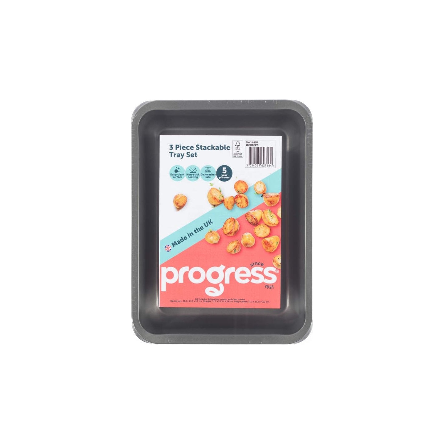 Progress BW14452 3 Piece Stackable Tray Set