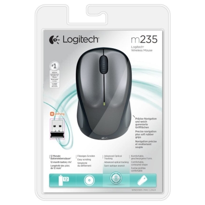 Logitech M235 Wireless Mouse Black/Grey EWR2 / 910-002201