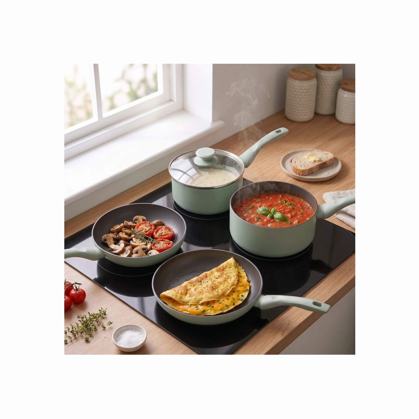 Progress BW14255G Neutrals 5 Piece Pan Set