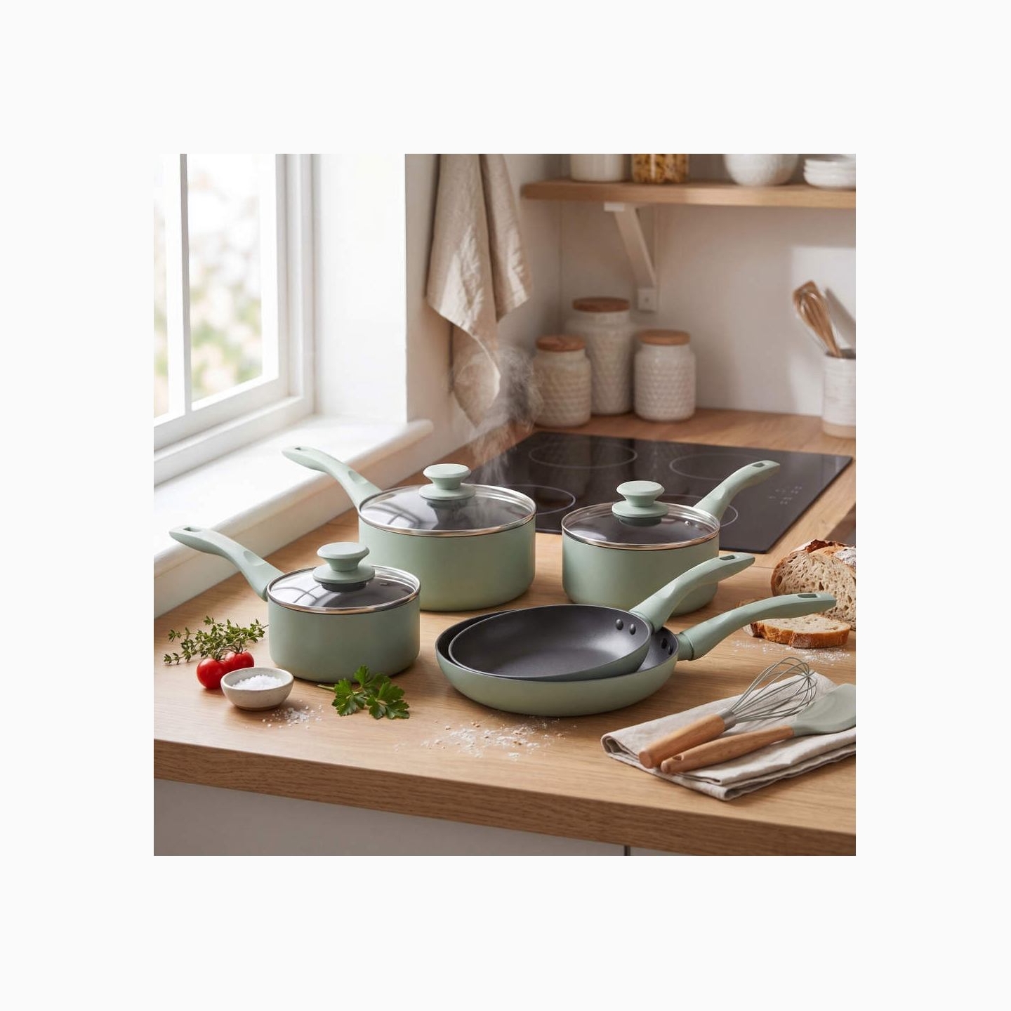 Progress BW14255G Neutrals 5 Piece Pan Set