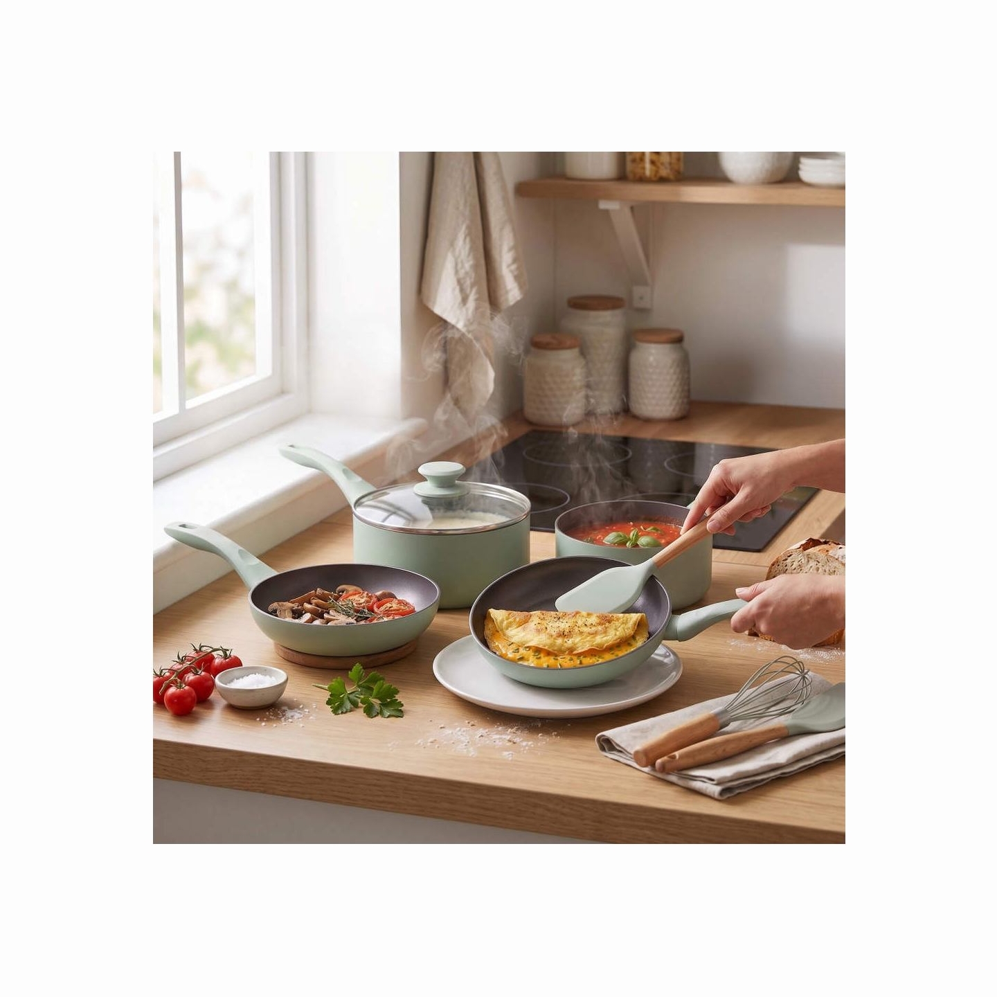 Progress BW14255G Neutrals 5 Piece Pan Set