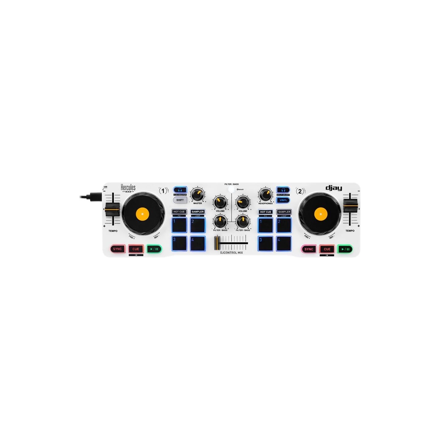 Hercules | DJControl Mix | Speakers | USB connectivity | Bluetooth
