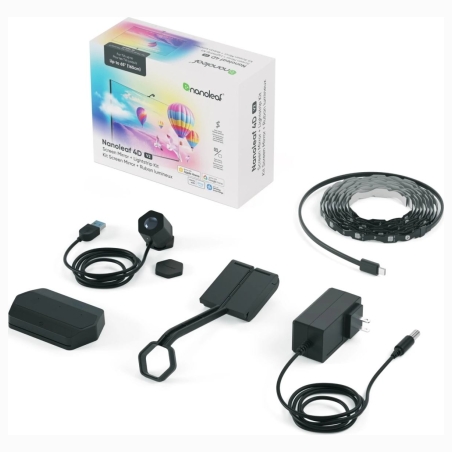 Nanoleaf 4D V2 TV Screen Mirror + Light Strips Kit (for TV & Monitor up to 65'') | 24 W | Multicolor RGB