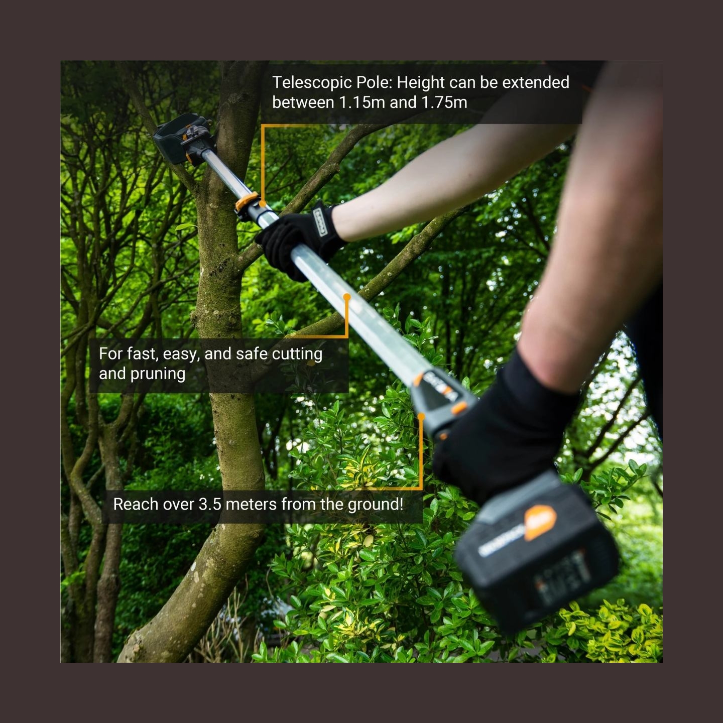 Batavia B.v. 18V Telescopic Pole 1.15-1.75m for 18V Nexxsaw and 18V Nexxcut | Telescopic Pole