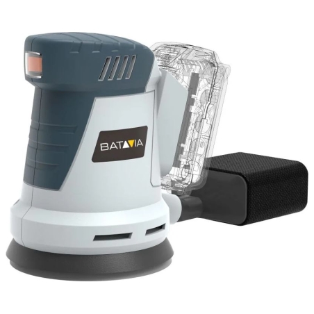 Batavia B.v. 18V Cordless Orbital Sander 125mm; Compact and balanced design for precise sanding