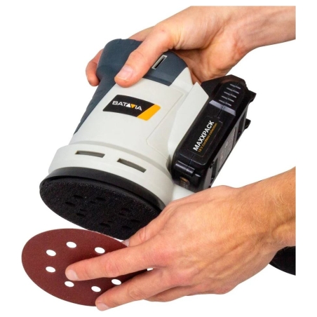 Batavia B.v. 18V Cordless Orbital Sander 125mm; Compact and balanced design for precise sanding