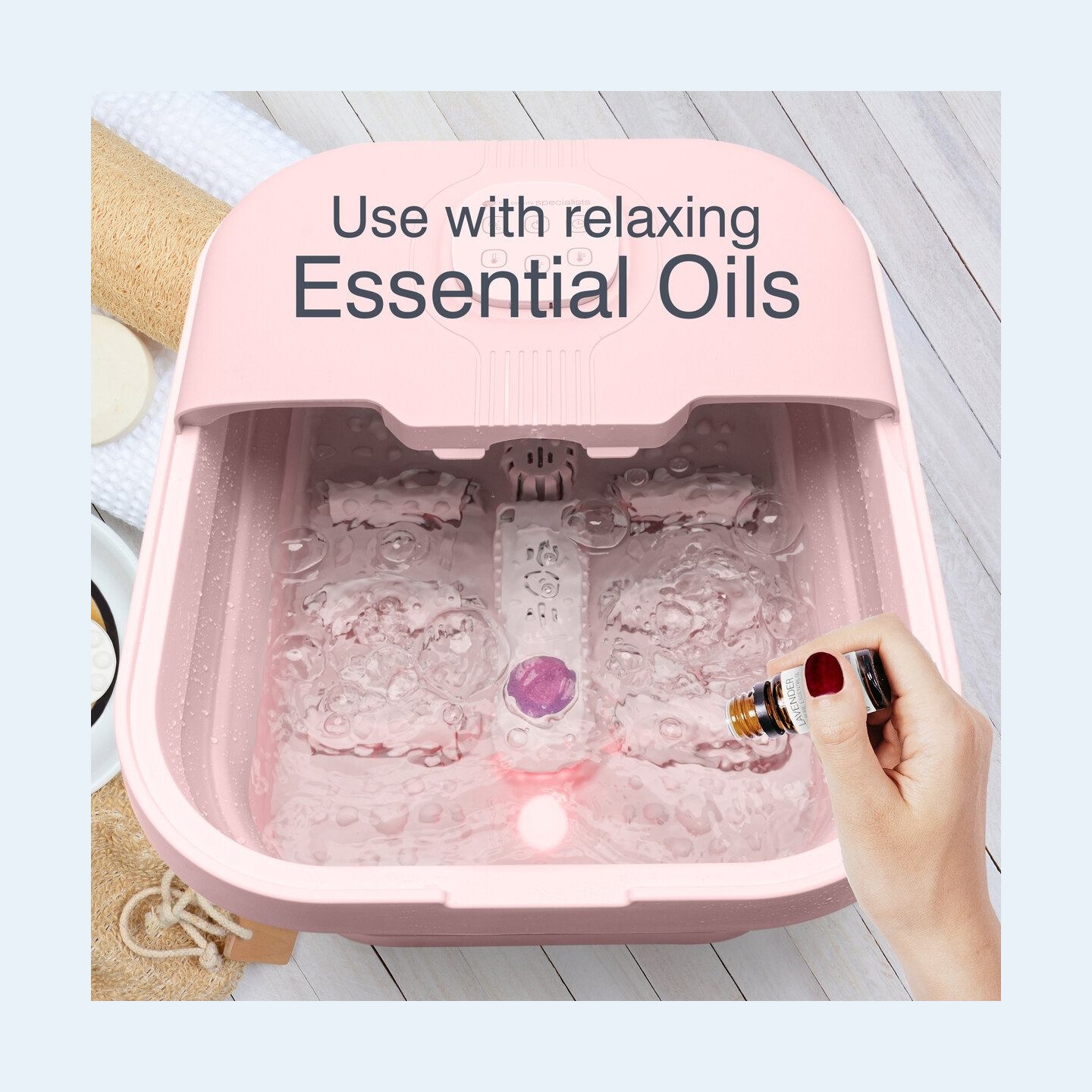 RIO FTBH13-EU-PK/1,3 Deluxe Foldaway Foot Spa Pink