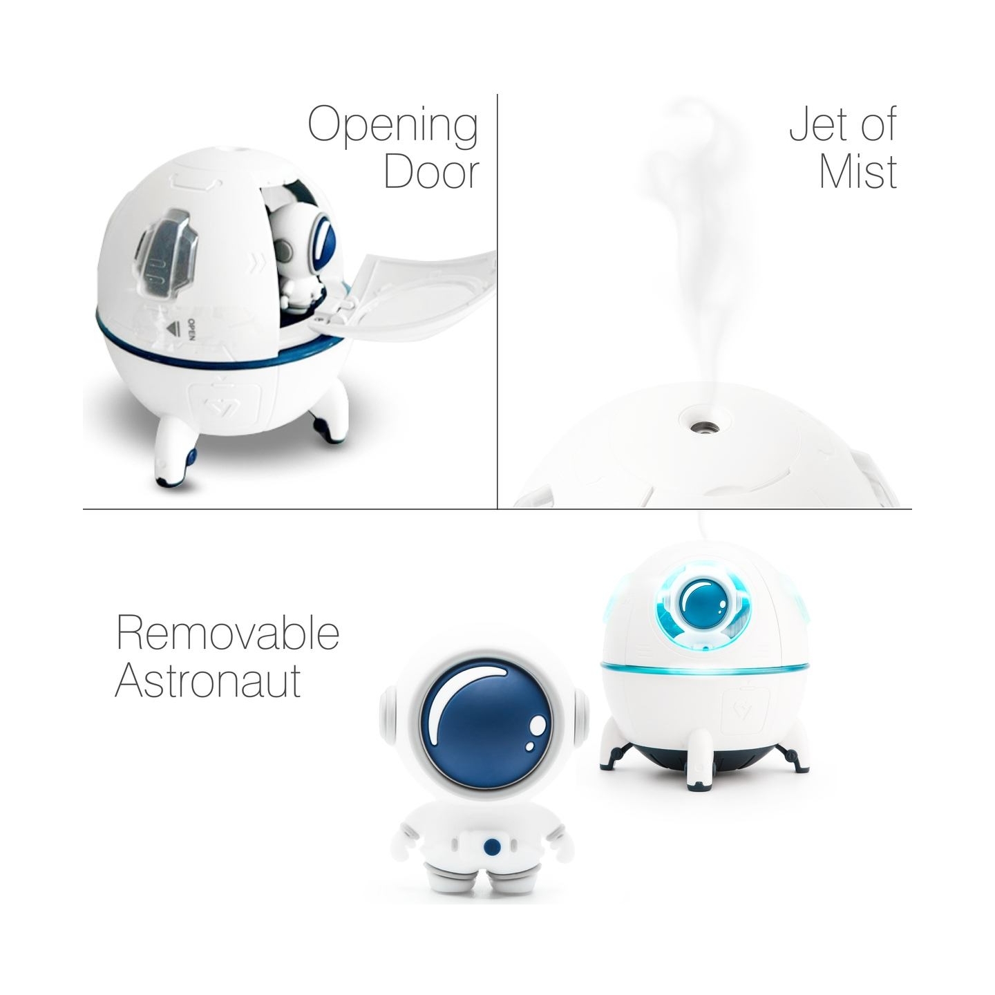 RIO DHSE-EU/1,2 Spaceship Explorer Difuser, Humidifier & Night Light