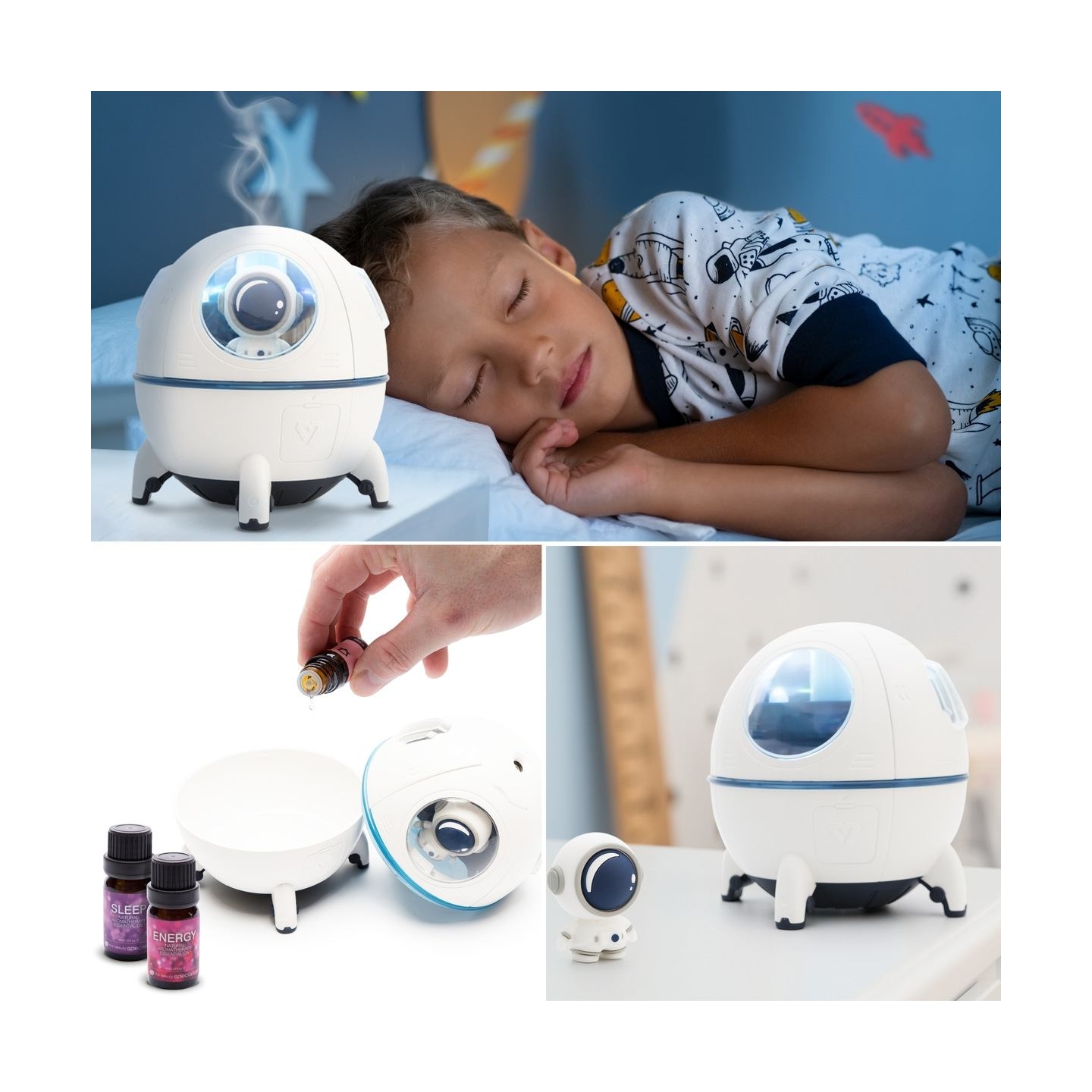 RIO DHSE-EU/1,2 Spaceship Explorer Difuser, Humidifier & Night Light
