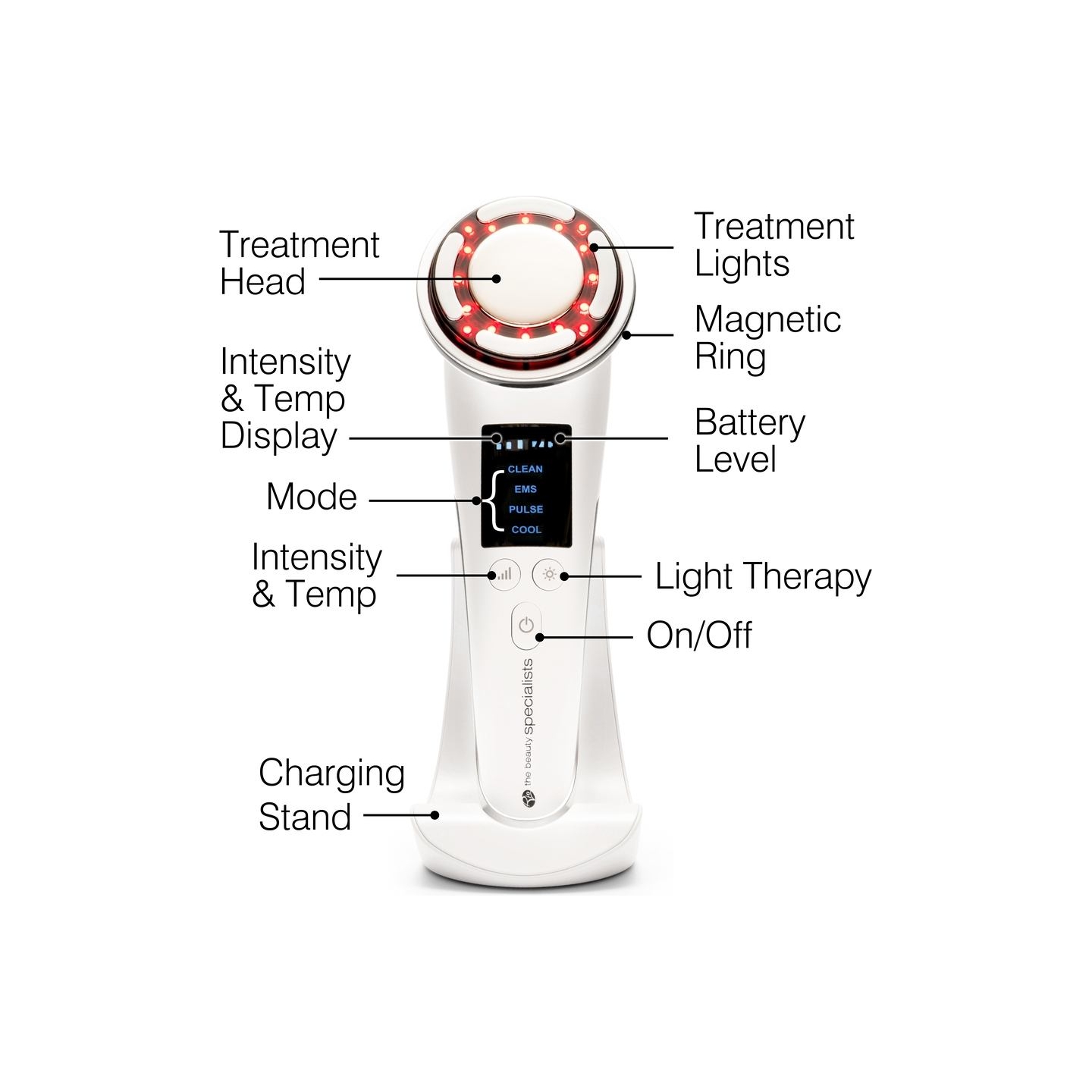 RIO FCTL-TOP-EU/1.0 Facelift & Tone Beauty Spa, 6-In-1 Skincare Tool