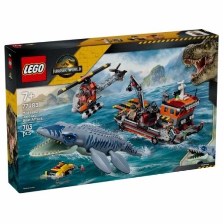 Lego Jurassic World 77983 Mosasaurus Dinosaur Boat Attack