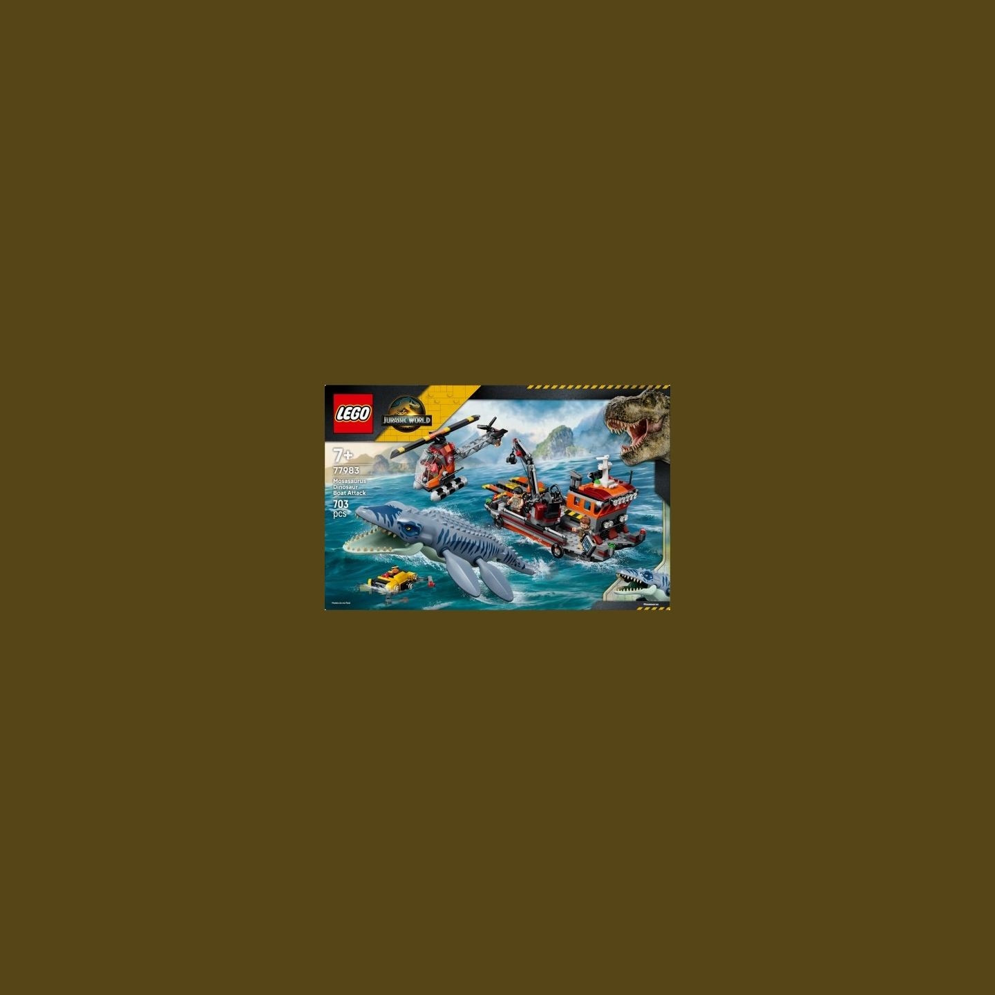 Lego Jurassic World 77983 Mosasaurus Dinosaur Boat Attack