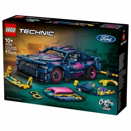 Lego Bricks Technic 42236 Custom Garage Ford Mustang GT Car