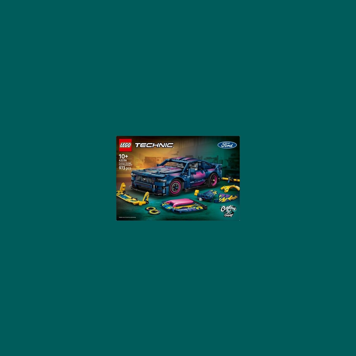 Lego Bricks Technic 42236 Custom Garage Ford Mustang GT Car