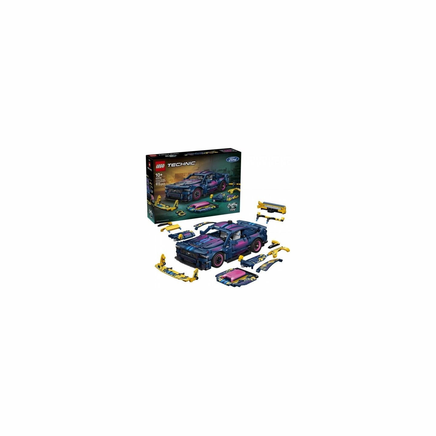 Lego Bricks Technic 42236 Custom Garage Ford Mustang GT Car
