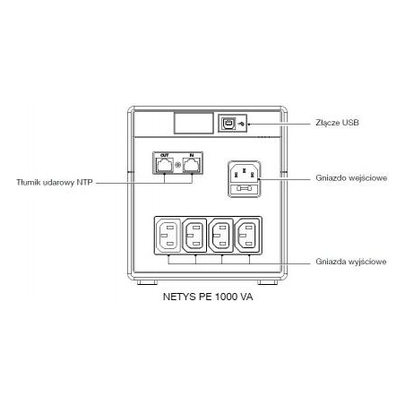 Socomec NETYS PE UPS 1000VA/600W230V/AVR/4XIEC 320, LED, USB