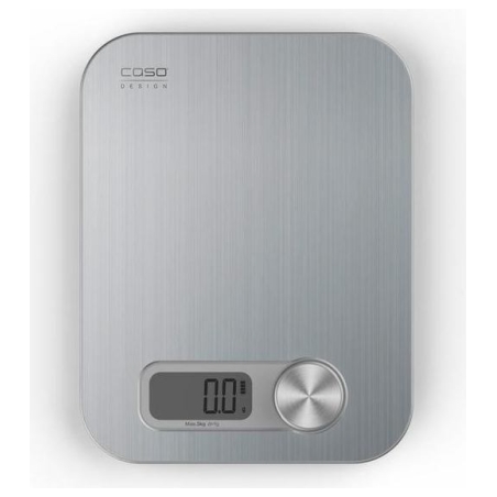Caso | Design kitchen scale | Maximum weight (capacity) 5 kg | Graduation 1 g | Display type Digital | Stainless Steel