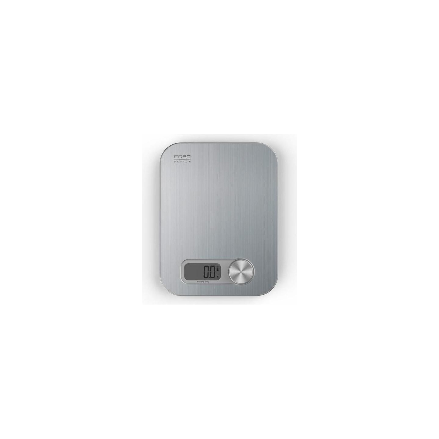 Caso | Design kitchen scale | Maximum weight (capacity) 5 kg | Graduation 1 g | Display type Digital | Stainless Steel
