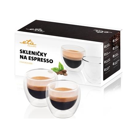 ETA | Espresso cups | ETA418193000 | For espresso coffee | 2 pc(s) | Dishwasher proof | Glass