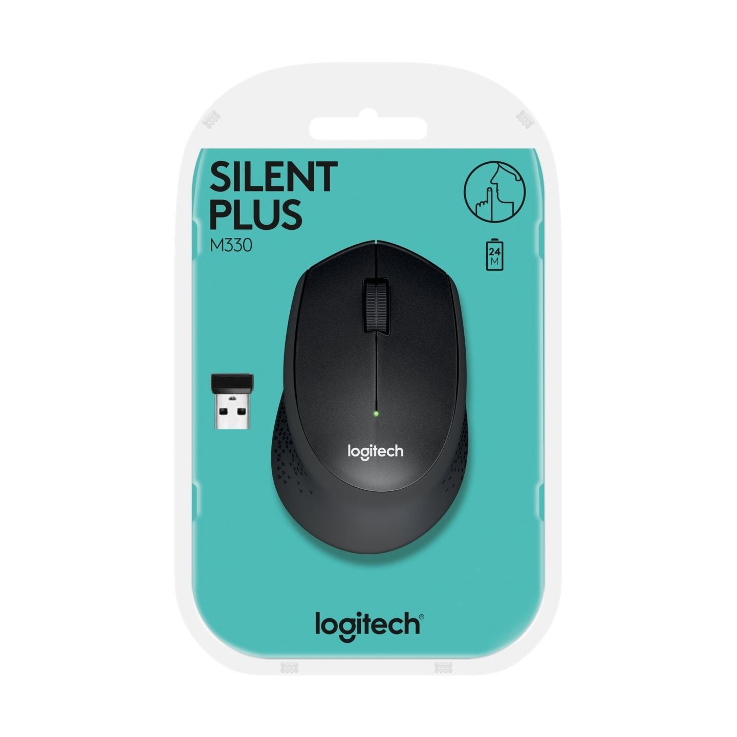 Logitech LOGI M330 Silent Plus Black - 2.4GHZ