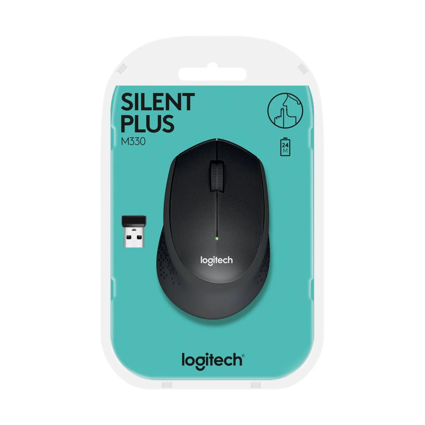 Logitech M330 Silent Plus Black - 2.4GHZ - EMEA / 910-004909