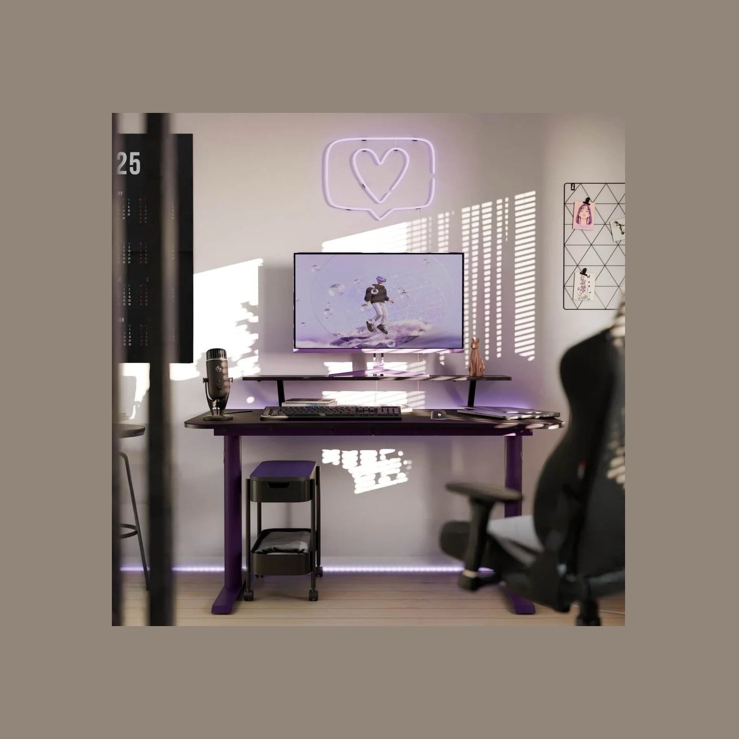Arozzi Gaming Desk | Arena Medium | Purple