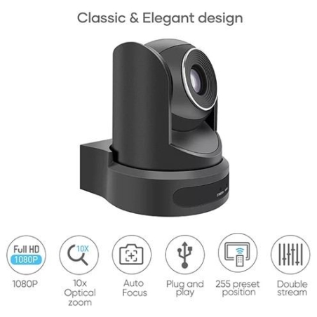 Rocware Camera RC20 1080p PTZ USB 1080p Video conferencing 10x optical zoom